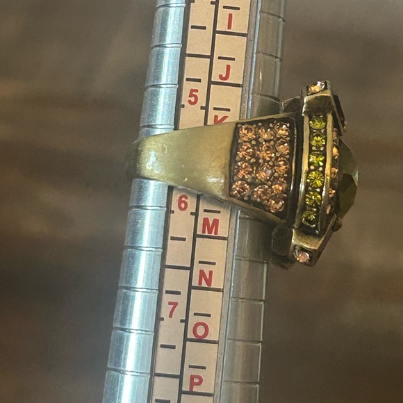 Heidi Daus Vintage Olive & Amethyst Crystal Ring - Picture 7 of 9